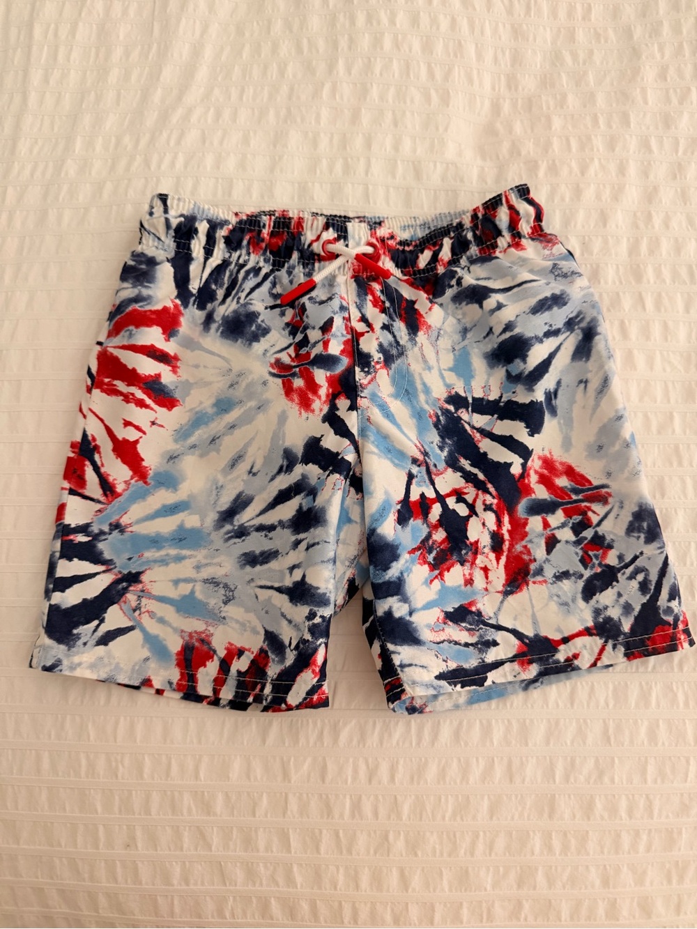 Boy’s Red, White & Blue Tie-Dye Swim Trunks - Cat & Jack